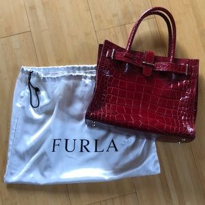 Furla Red Leather Handbag